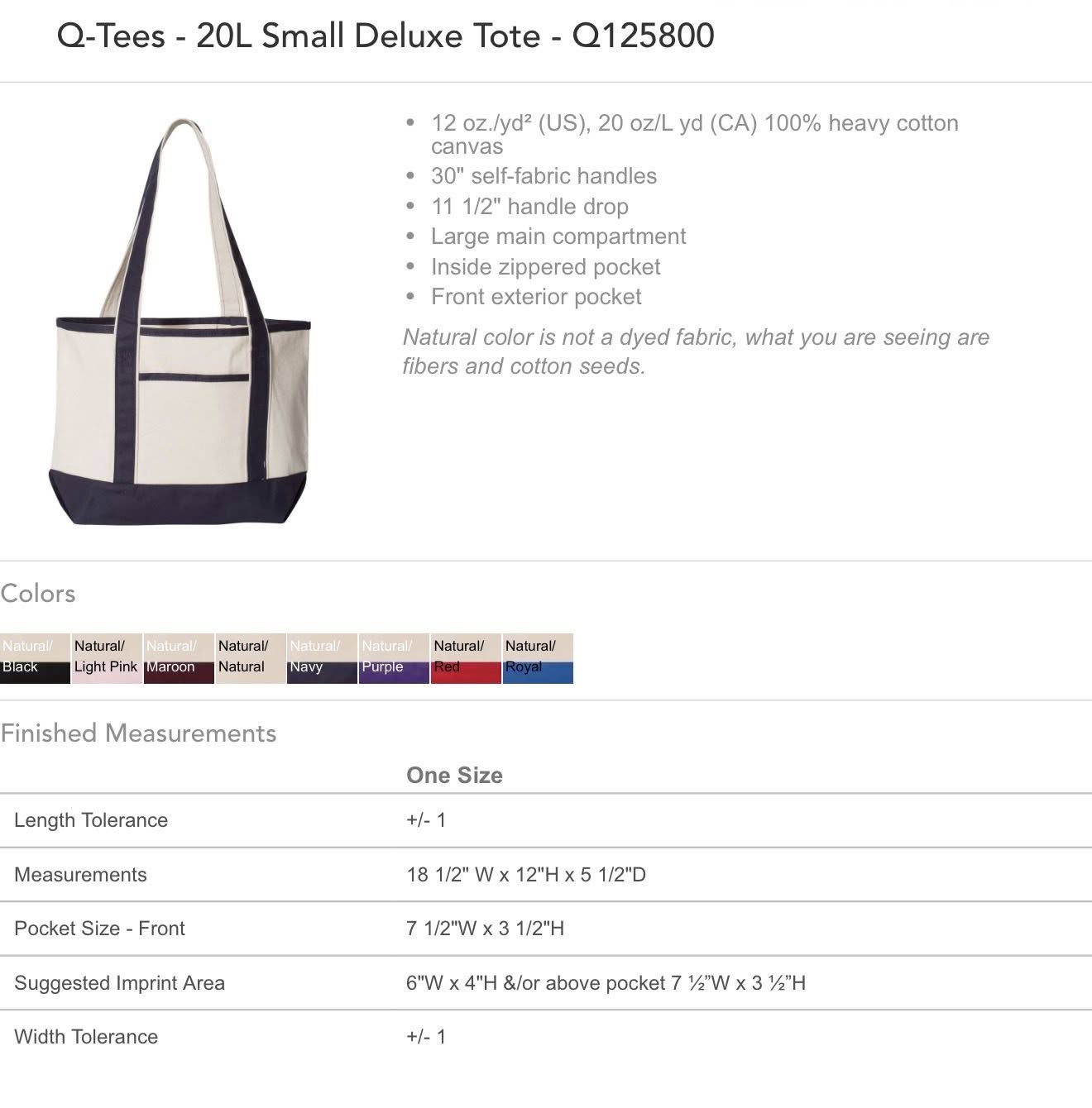 Embroidered Personalized tote bag