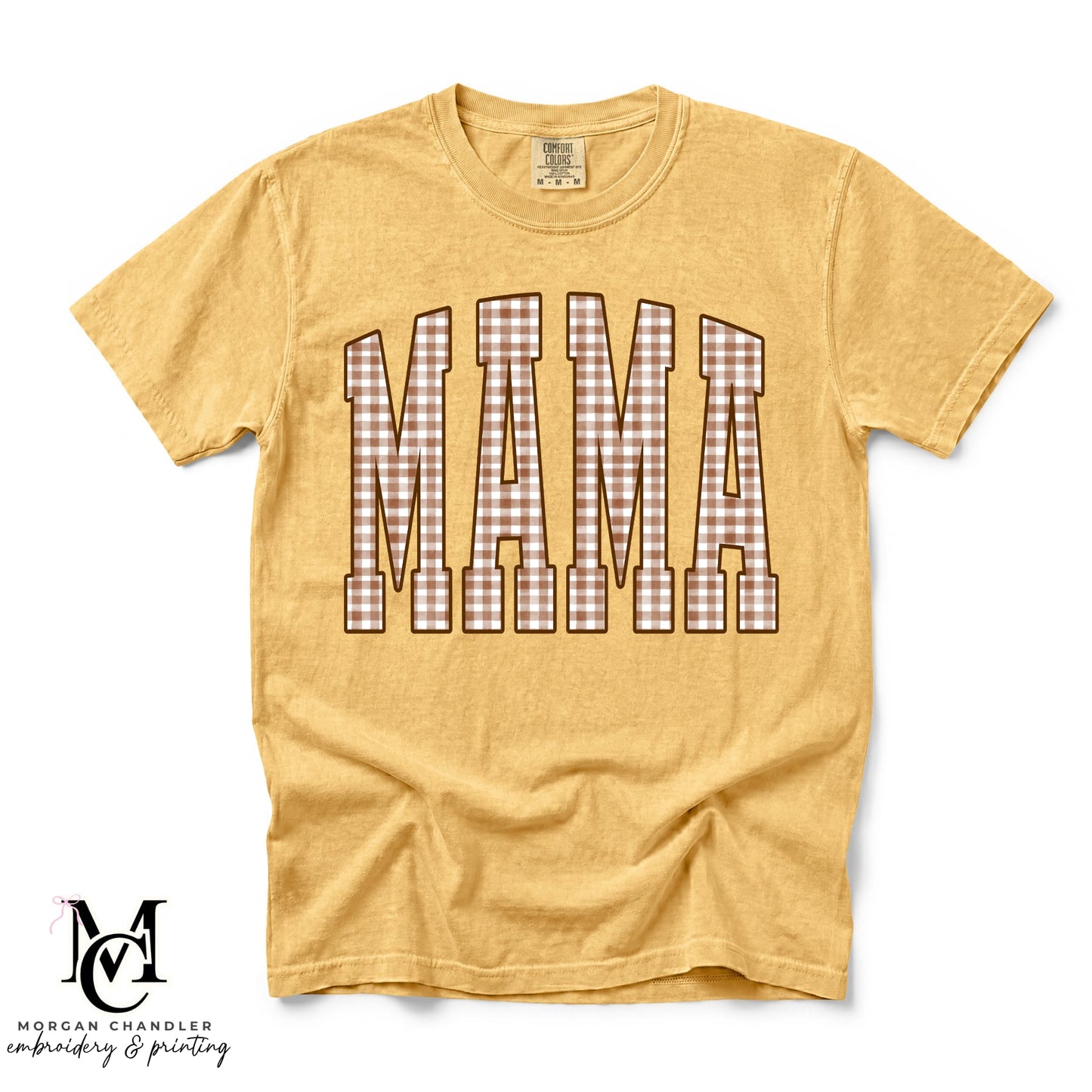 PLAID MAMA TEE