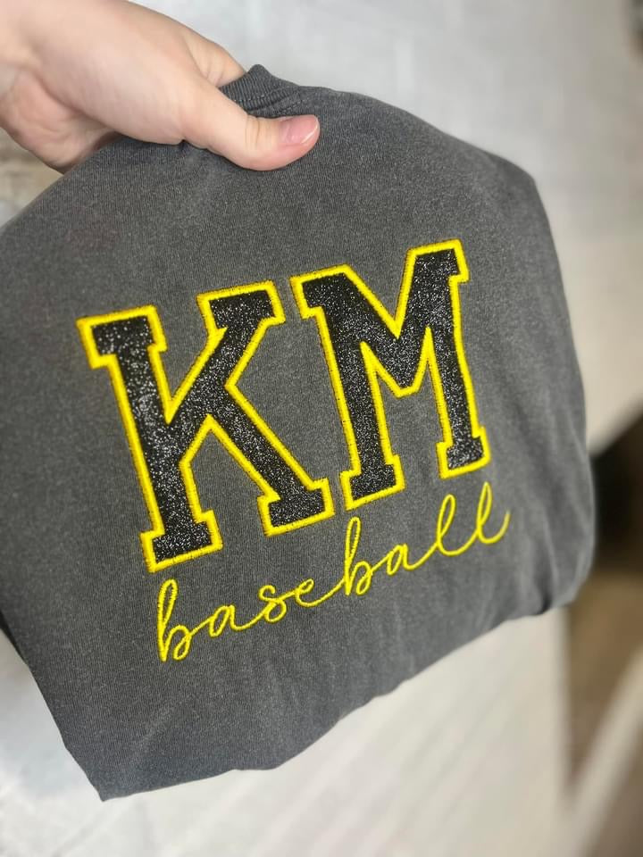 KM BASEBALL | Glitter Embroidery