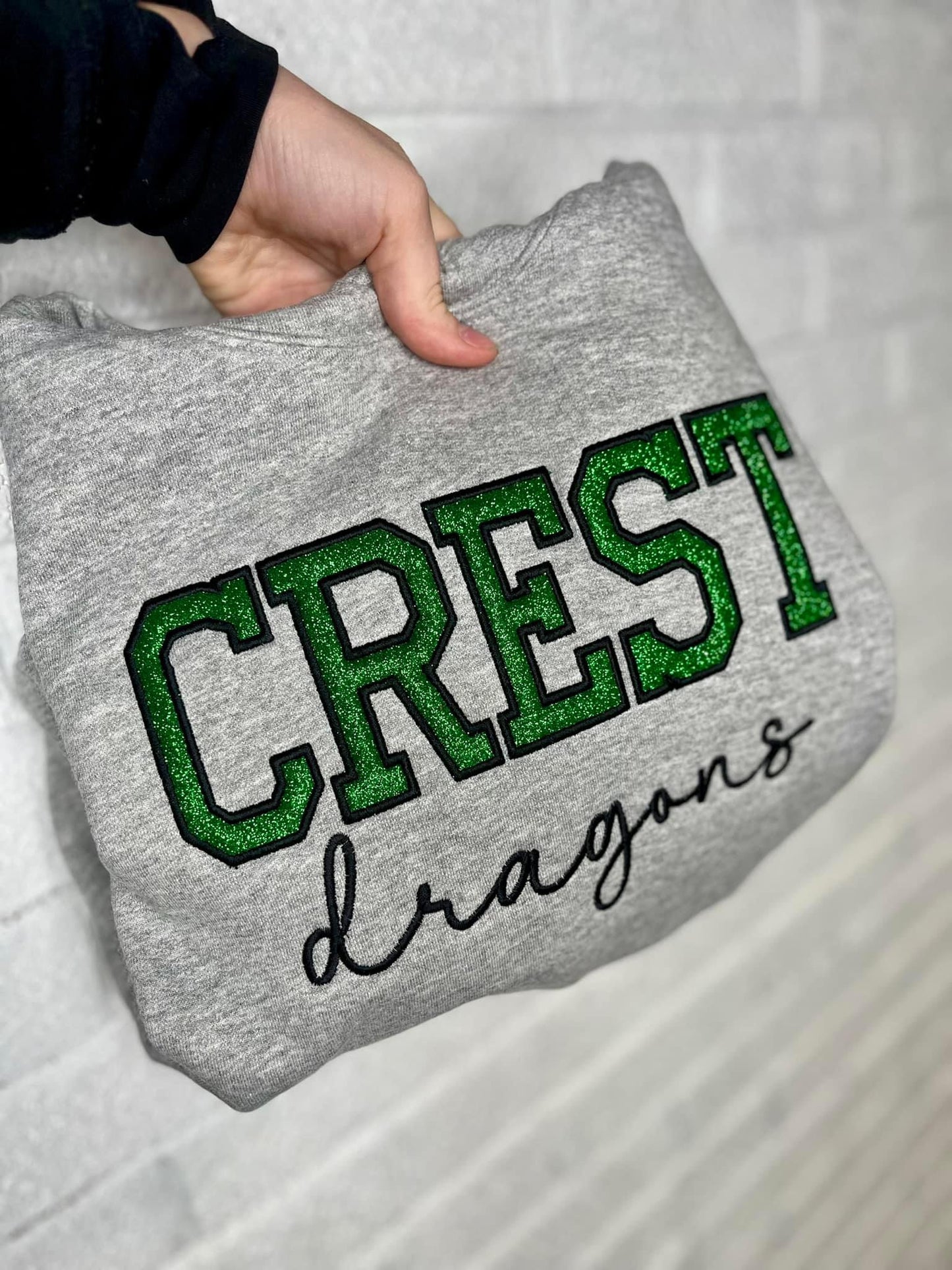 CREST DRAGONS | Glitter Embroidery