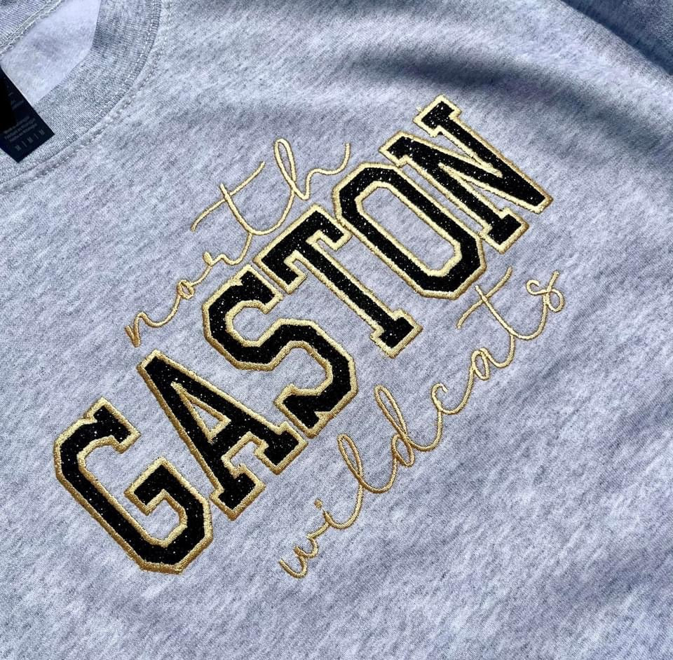 NORTH GASTON WILDCATS | Glitter Embroidery
