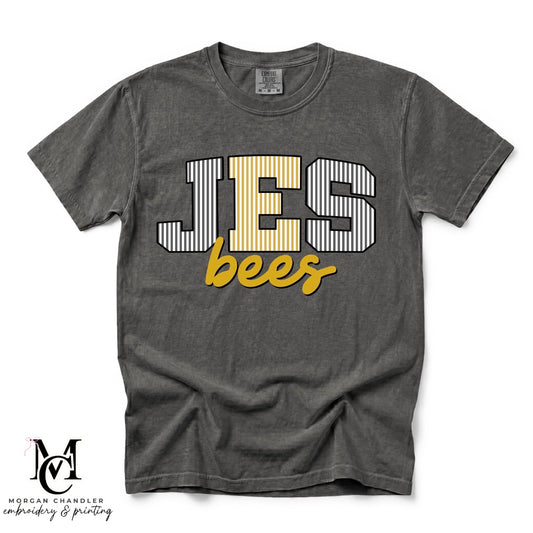 JEFFERSON BEES STRIPED MASCOT TEE