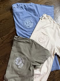 Monogram pocket embroidered shirt
