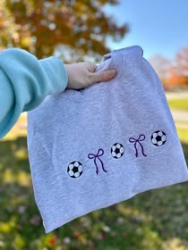 Soccer & Bows embroidered shirt