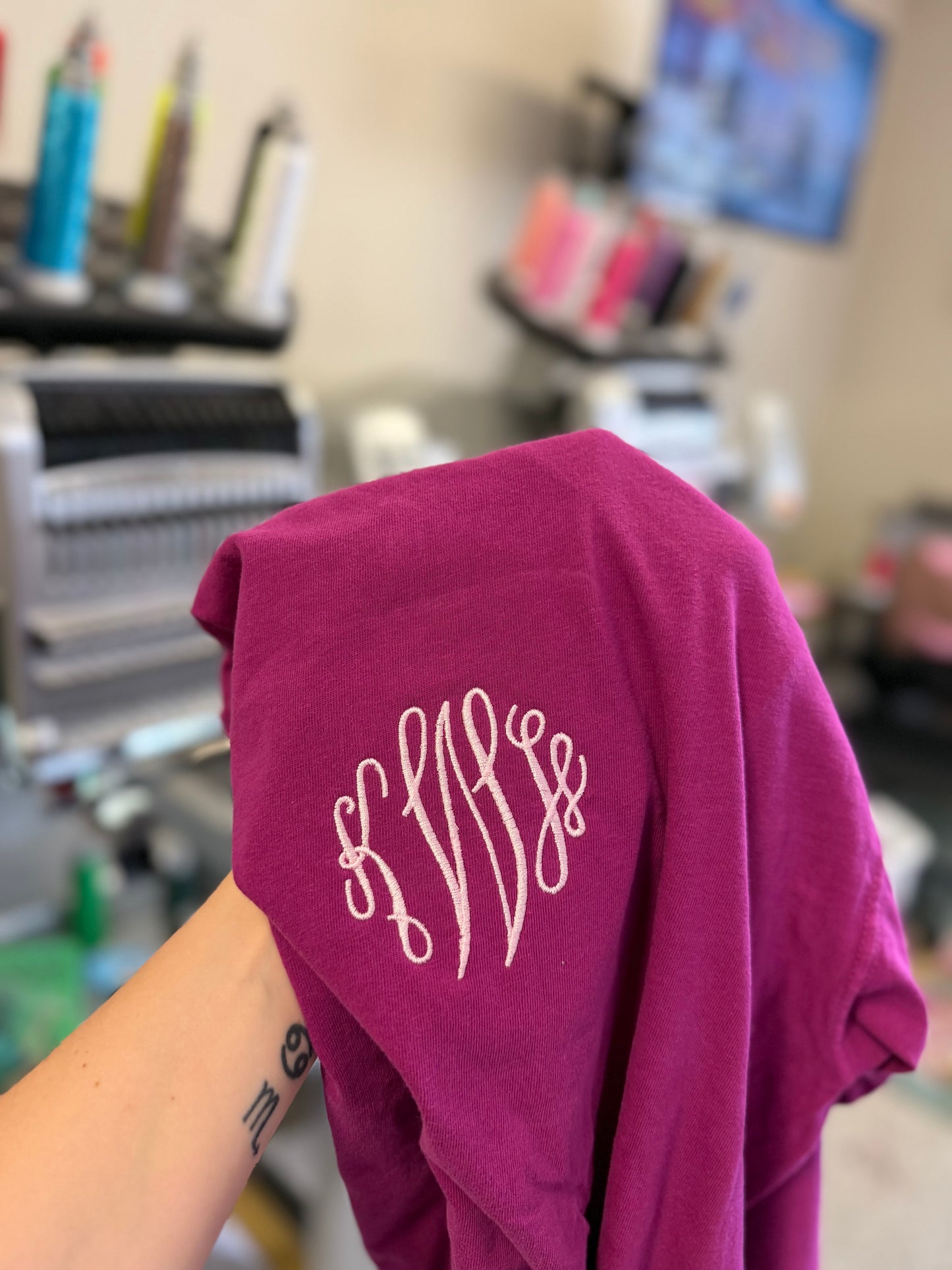BOYSENBERRY COMFORT COLORS-MYSTERY MONOGRAM-S,XL,2X,3X