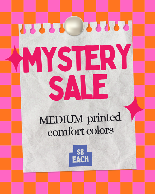 MYSTERY PRINTED COMFORT COLORS TEE-MEDIUM