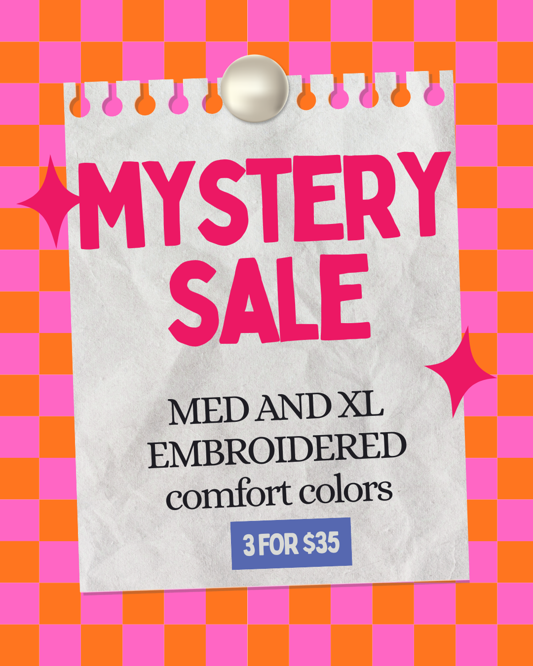MYSTERY MONOGRAM COMFORT COLORS BUNDLE- MEDIUM AND XL