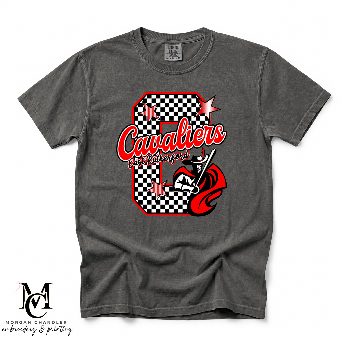 CAVALIERS CHECKERED MASCOT TEE