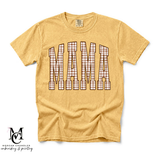 PLAID MAMA TEE