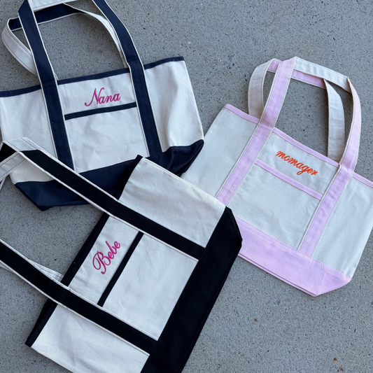 Embroidered Personalized tote bag