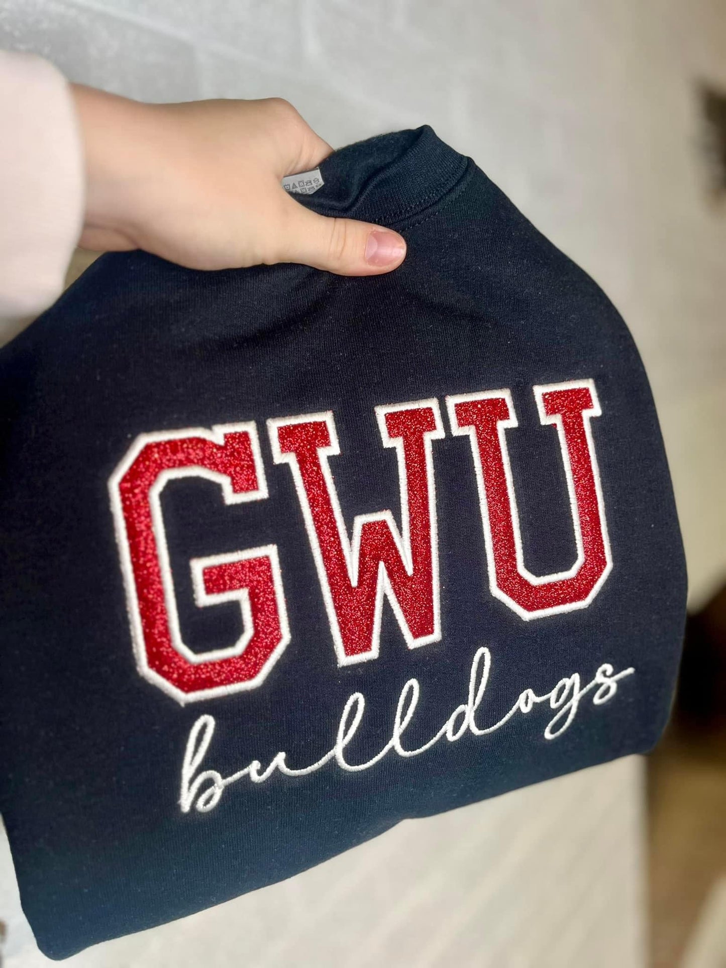 GWU BULLDOGS | Glitter Embroidery