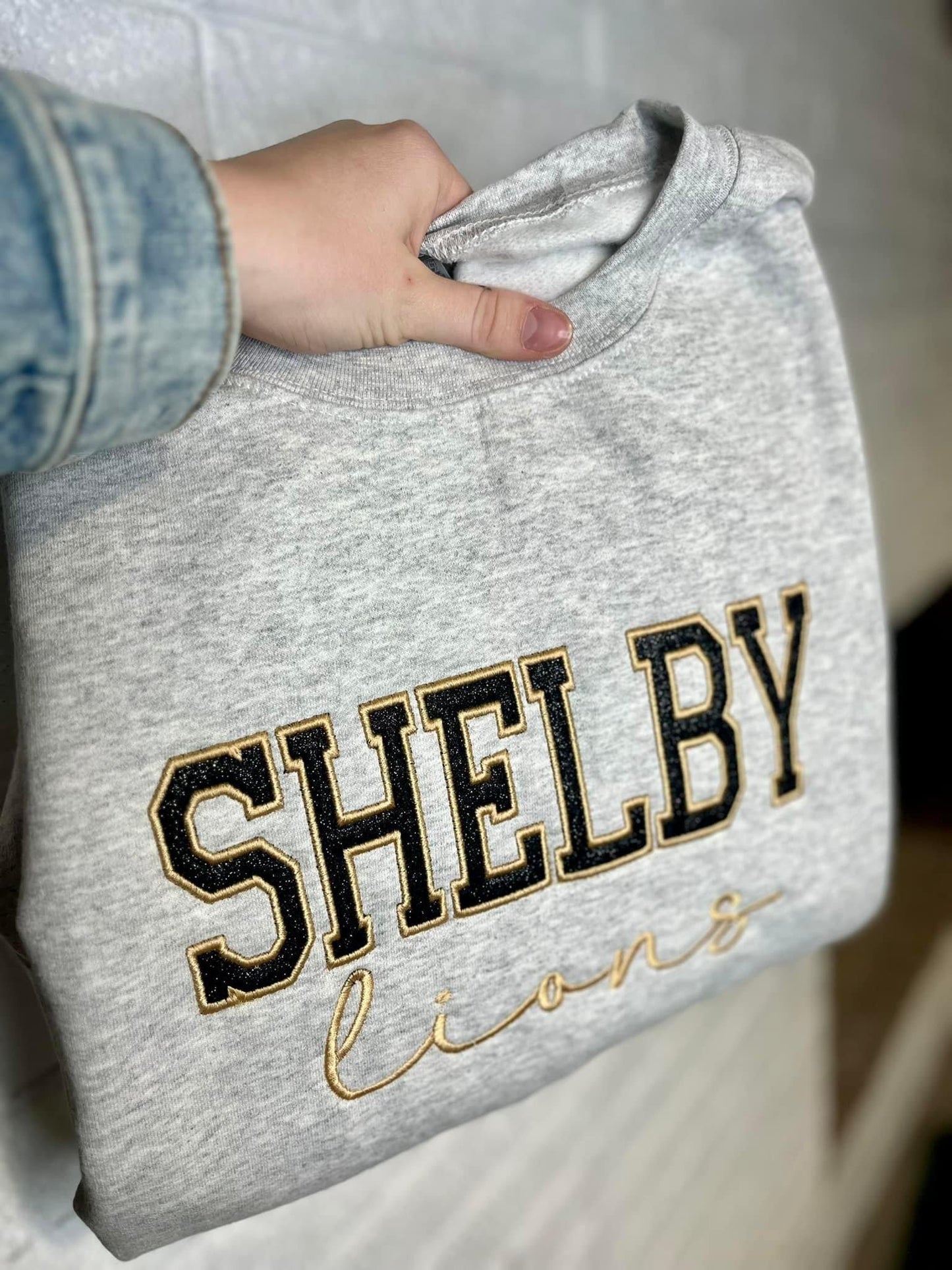 SHELBY LIONS | Glitter Embroidery