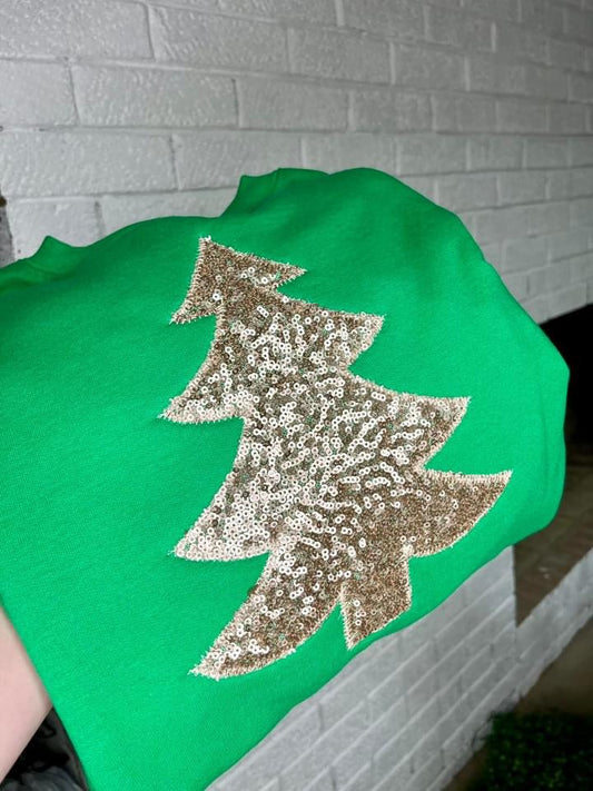 Sequin Embroidered Christmas Tree