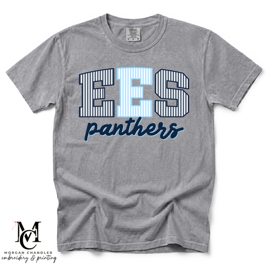 EES PANTHERS STRIPED MASCOT TEE